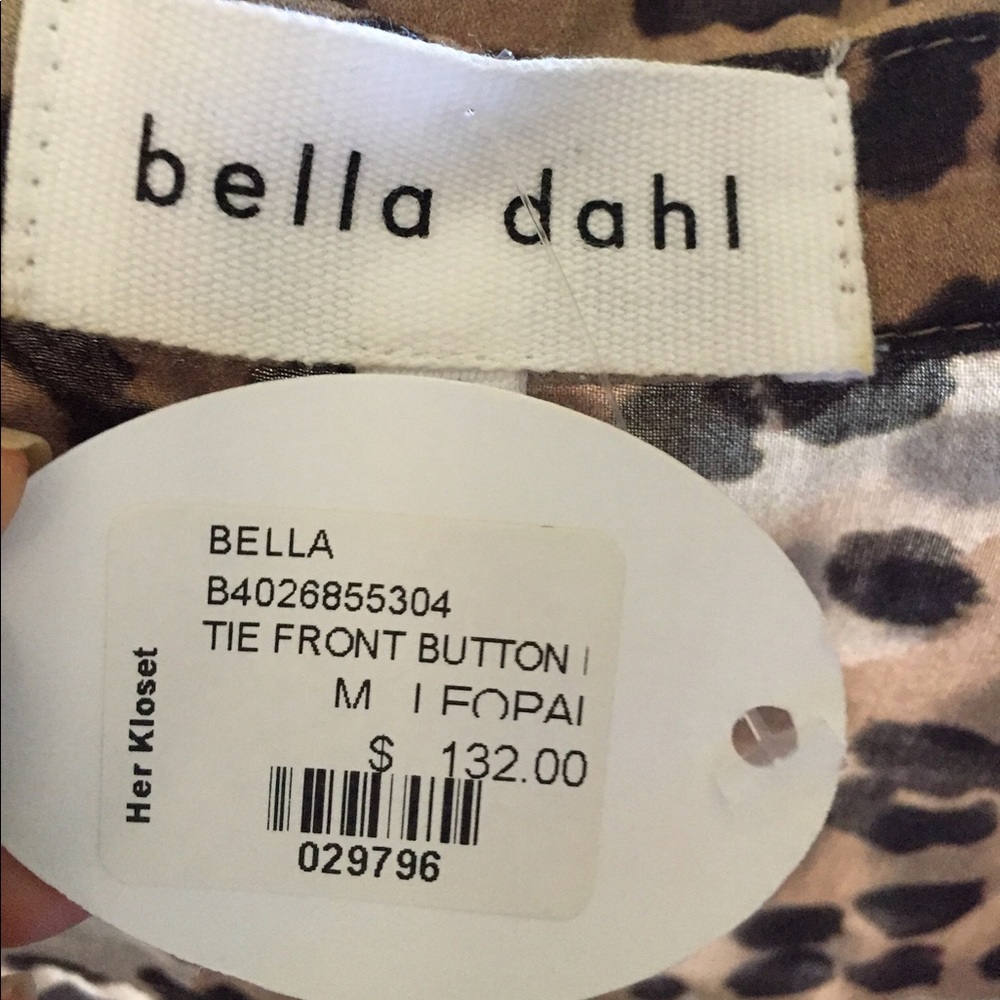 NWT Bella Dahl Animal Print Blouse - Picture 3 of 3
